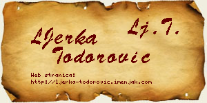 LJerka Todorović vizit kartica
